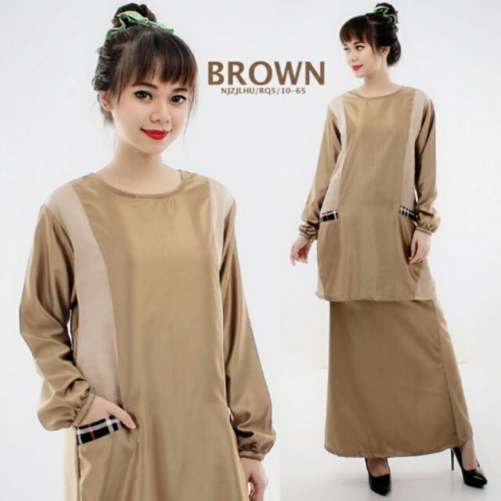 NJ Pockets Design Modern Kurung (2 Pieces = Top + Skirt) NJ Pockets Design Modern Kurung (2 Pieces = Top + Skirt)