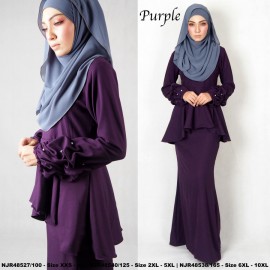 image of NJBoutique.RTW Exclusive Baju Kurung Collections (Ready-To-Wear) PURPLE