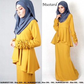 image of NJBoutique.RTW Exclusive Baju Kurung Collections (Ready-To-Wear) MUSTARD