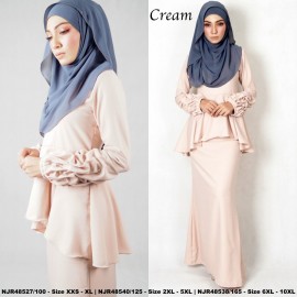 image of NJBoutique.RTW Exclusive Baju Kurung Collections (Ready-To-Wear) CREAM