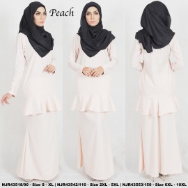 image of READYSTOCK NJBoutique.RTW Exclusive Baju Kurung Collections PEACH