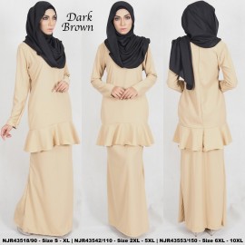 image of READYSTOCK NJBoutique.RTW Exclusive Baju Kurung Collections BROWN
