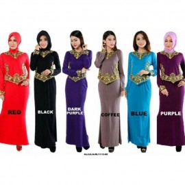 image of READY STOCK❗ NJ SeoulFashion HighQuality Retro Embroidery Lace Modern Kurung Set