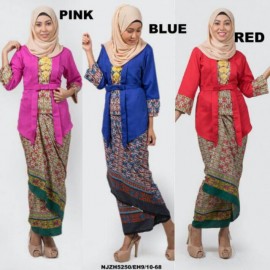 image of READY STOCK❗ NJ Fashion Tradisional Kebaya Printed Set with Ribbon Belt
