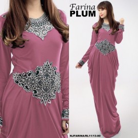 image of READY STOCK❗ NJ SeoulFashion HighQuality Drapped Lace Embroidery Jubah Dress