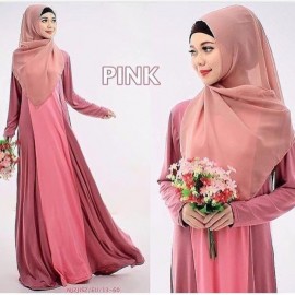 image of NJ SEOUL 2 IN 1 DuoTones Basic One Pieces Jubah Dress (With shawl)