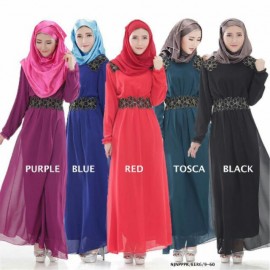 image of READY STOCK❗ NJ Fashion Elegant Jubah Dress with Inner Lining
