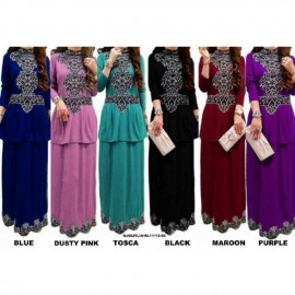 image of READY STOCK❗ NJ SeoulFashion HighQuality Retro Embroidery Peplum Dress