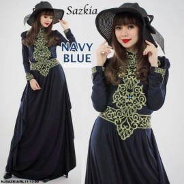 image of READY STOCK❗ NJ HighQuality Turtle Neck Retro Lace Crocket Jubah Dress