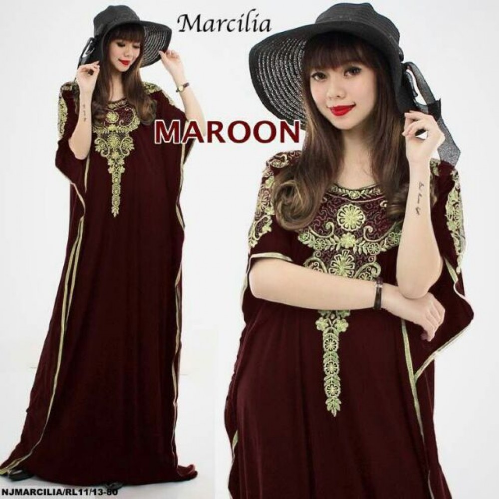 READY STOCK❗ NJ HighQuality Retro Lace Embroidery Batwing Kaftan Dress READY STOCK❗ NJ HighQuality Retro Lace Embroidery Batwing Kaftan Dress