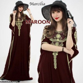image of READY STOCK❗ NJ HighQuality Retro Lace Embroidery Batwing Kaftan Dress