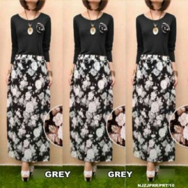 image of READY STOCK❗ NJ SEOUL 2 IN 1 Basic Top with Floral Design Skirt