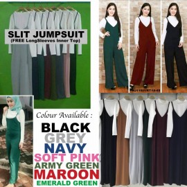 image of READY STOCK NJ Fashion Hot selling Trendy Jumpsuit (FREE Long Sleeves Inner Top)