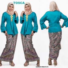 image of READY STOCK NJ Fashion Traditional kebaya with Self Tied Printed Sarong (TOSCA)