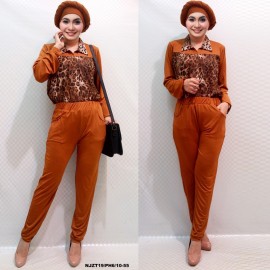 image of SALE 3 IN 1 Leopard Design Top with Long Pants
