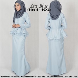 image of READYSTOCK NJBoutique.RTW Exclusive Baju Kebaya Collections - LITEBLUE