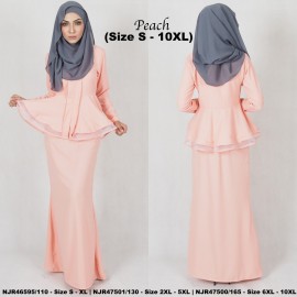 image of READYSTOCK NJBoutique.RTW Exclusive Baju Kebaya Collections - PEACH