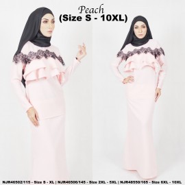 image of READYSTOCK NJBoutique.RTW Exclusive Baju Kurung Collections - PEACH