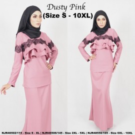 image of READYSTOCK NJBoutique.RTW Exclusive Baju Kurung Collections - DUSTYPINK
