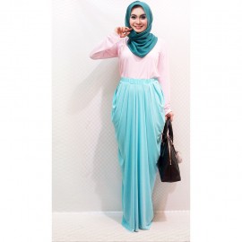 image of CLEARANCE SALE 3 IN 1 Stylish Round Neck Basic Top with Harem Long Skirt
