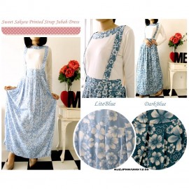 image of CLEARANCE SALE NJ SeoulFashion Sweet Sakura Printed Long Strap Jubah Dress