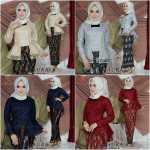 NJBoutique Exclusive Collections Maura Embroidery Kebaya with Printed Batik Skirt 