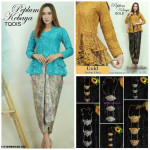 NJBoutique Exclusive Collections Prada Lace Syakilla Peplum With Printed Batik Skirt