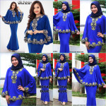 NJ Boutique Exclusive Collections Embroidery OLLA Batwing Kurung with Skirt