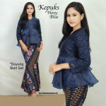 NJ Exclusive Collections Kepuks Peplum With Satin Printed Batik Skirt 