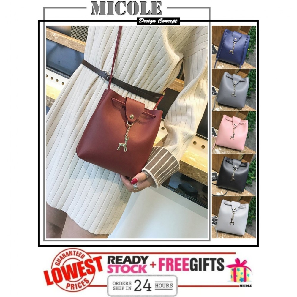 READY STOCK>>MICOLE Deer Mini Shoulder Bag Handbag Women Sling Bag SB2065 READY STOCK>>MICOLE Deer Mini Shoulder Bag Handbag Women Sling Bag SB2065