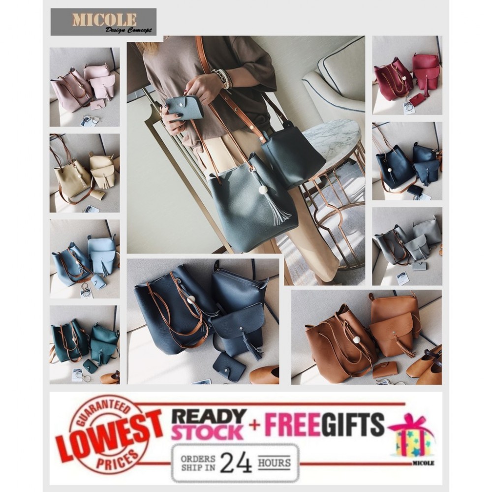 Ready Stock>> MICOLE 4 in 1 Shoulder Bag Handbag Women Sling Bag Beg BS3015 Ready Stock>> MICOLE 4 in 1 Shoulder Bag Handbag Women Sling Bag Beg BS3015