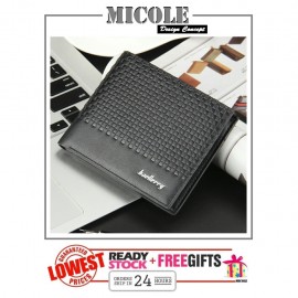 image of ReadyStock>> MICOLE Premium Short PU Leather Men Purse Wallet Men Bag WM1003