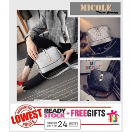 image of READYSTOCK>> MICOLE Metal Button Shoulder Bag Handbag Women Sling Bag SB2009
