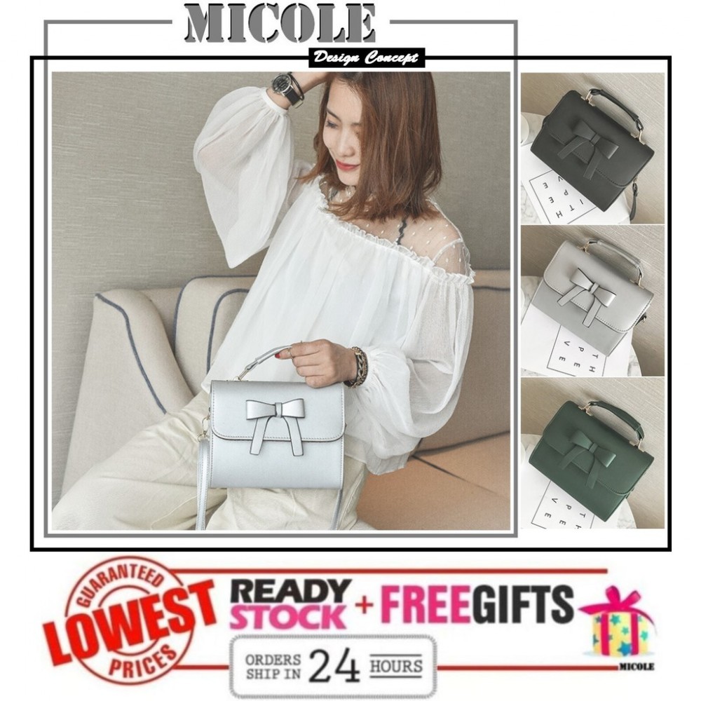 Ready Stock>>MICOLE Ribbon Shoulder Bag Handbag Women Sling Bag Beg SB2067 Ready Stock>>MICOLE Ribbon Shoulder Bag Handbag Women Sling Bag Beg SB2067
