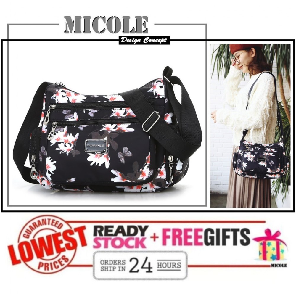 Ready Stock✨ MICOLE Flower Shoulder Bag Handbag Women Sling Bag Beg SB2040 Ready Stock✨ MICOLE Flower Shoulder Bag Handbag Women Sling Bag Beg SB2040