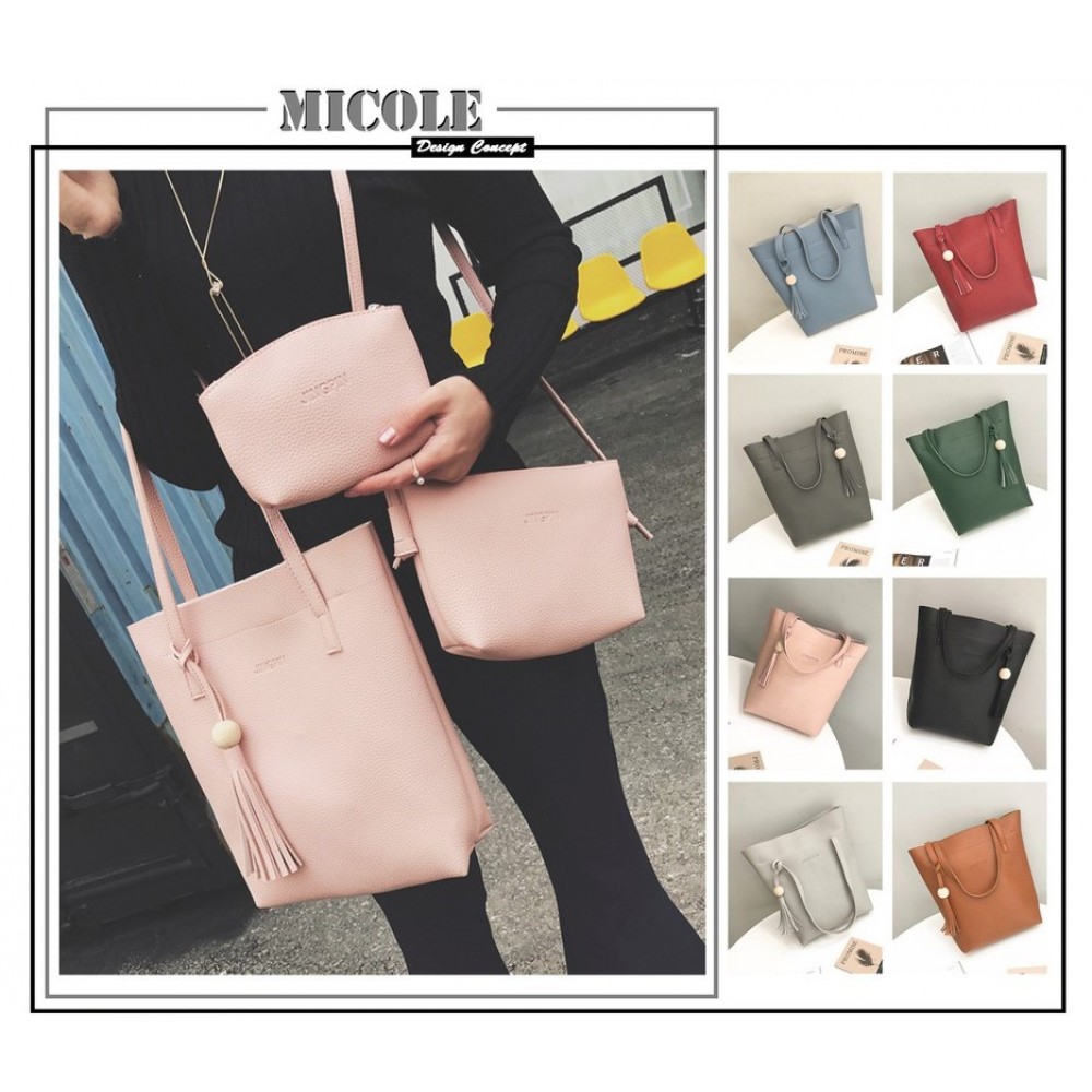 Ready Stock >> MICOLE 3 in 1 Shoulder Bag Handbag Women Sling Bag Beg BS3003 