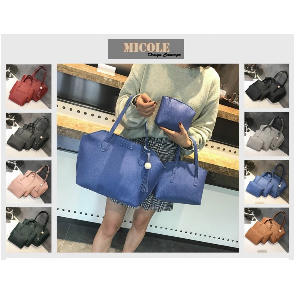 Ready Stock >> MICOLE 3 IN 1 Shoulder Bag Handbag Women Sling Bag Beg BS3018 