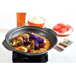 Eggplant Minced Meat Lunch Set with Free-Flow Rice, Noodle, and Drinks for 1 Person