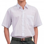 SECONDARY SCHOOL WHITE SHIRT SHORT SLEEVE (UNISEX) - WRINKLE-FREE