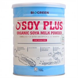 image of BIOGREEN - O’Soy Plus Organic Sugar Free Soya Milk Powder (HALAL) 700G