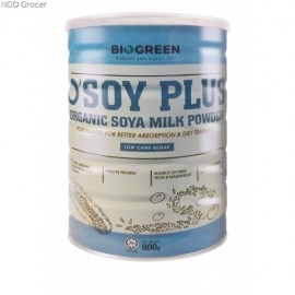 image of BIOGREEN - O'Soy Plus Organic Low Sugar Soya Milk Powder (HALAL)