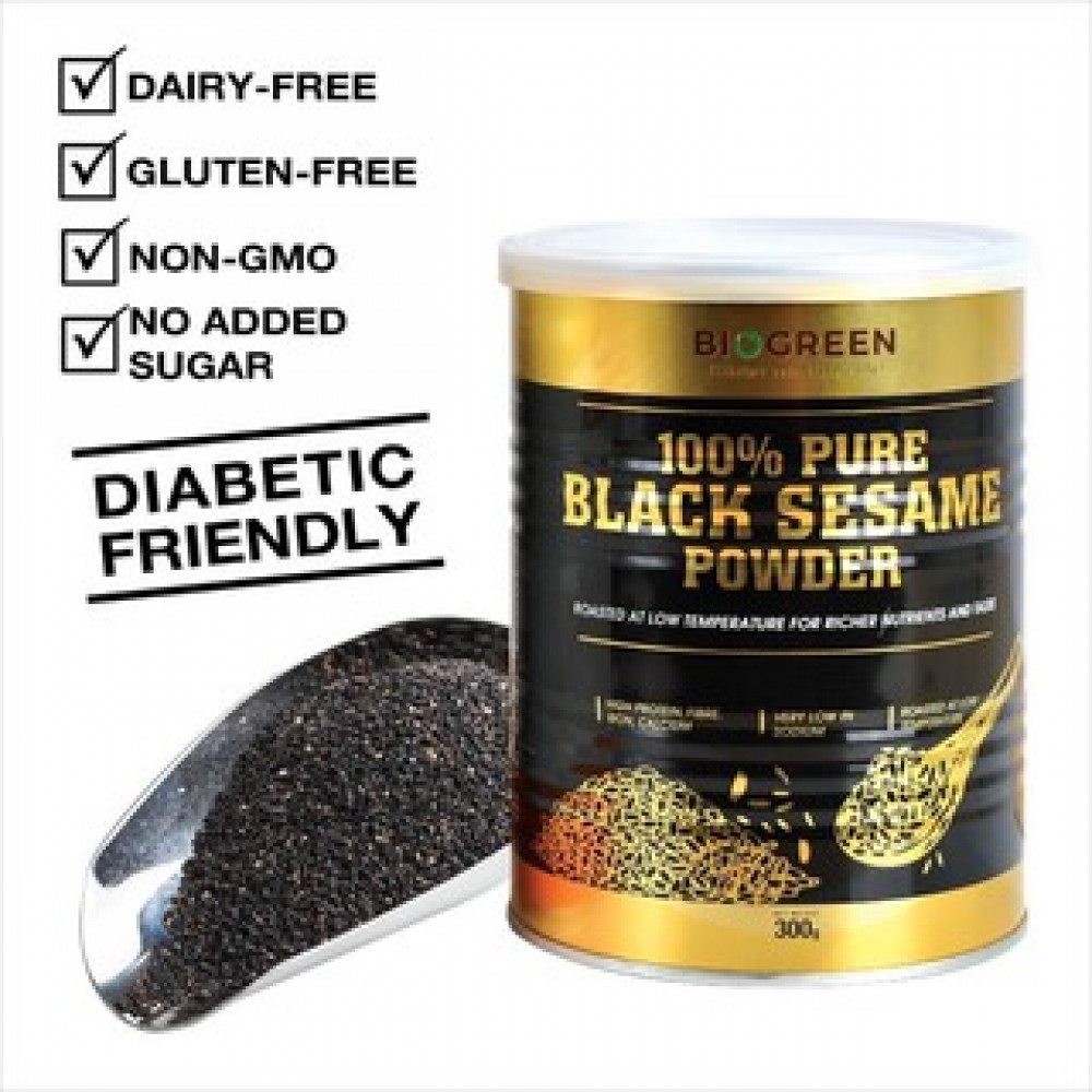 Biogreen 100% Pure Black Sesame Powder 300G