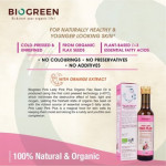 Biogreen Pink Lady Pink Plus Organic Flaxseed Oil with Orange Extract  250ML