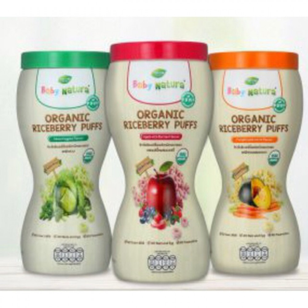 Baby Natura Organic Riceberry puffs (40g) Baby Natura Organic Riceberry puffs (40g)