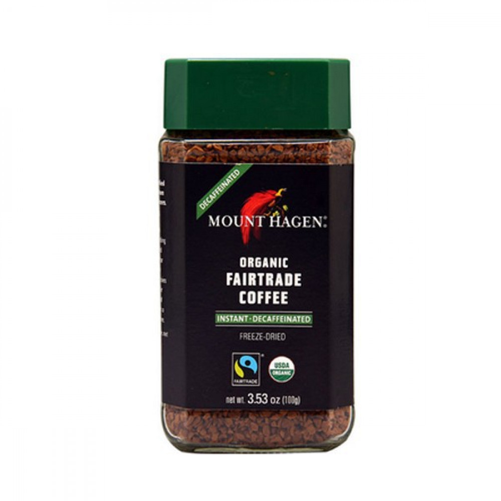 Mount Hagen Organic Fair Trade Instant Coffee Decaffeinated 100g Mount Hagen Organic Fair Trade Instant Coffee Decaffeinated 100g