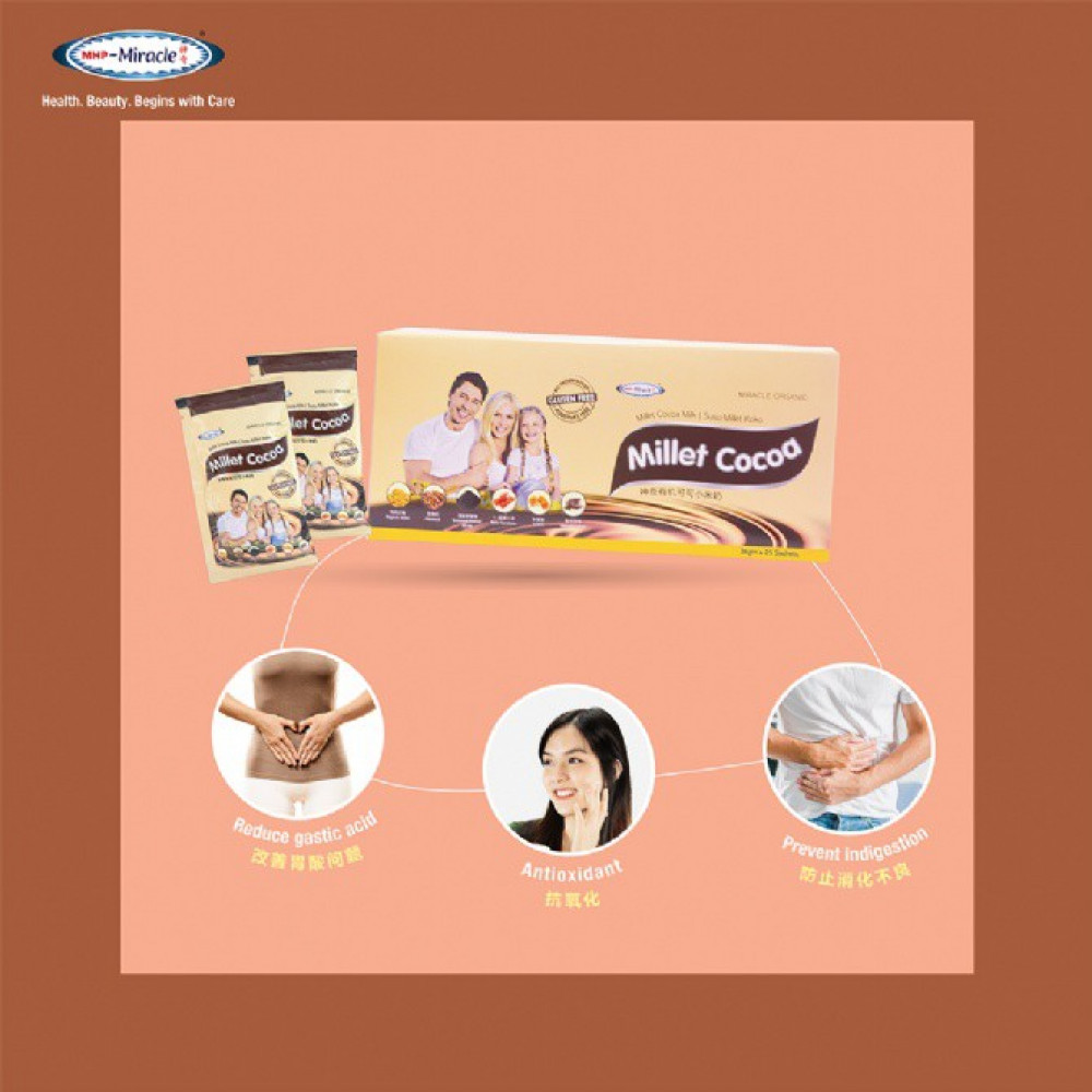 Miracle Organic Millet Cocoa milk 神奇有机可可小米奶 (36g x 25 sachets) Miracle Organic Millet Cocoa milk 神奇有机可可小米奶 (36g x 25 sachets)