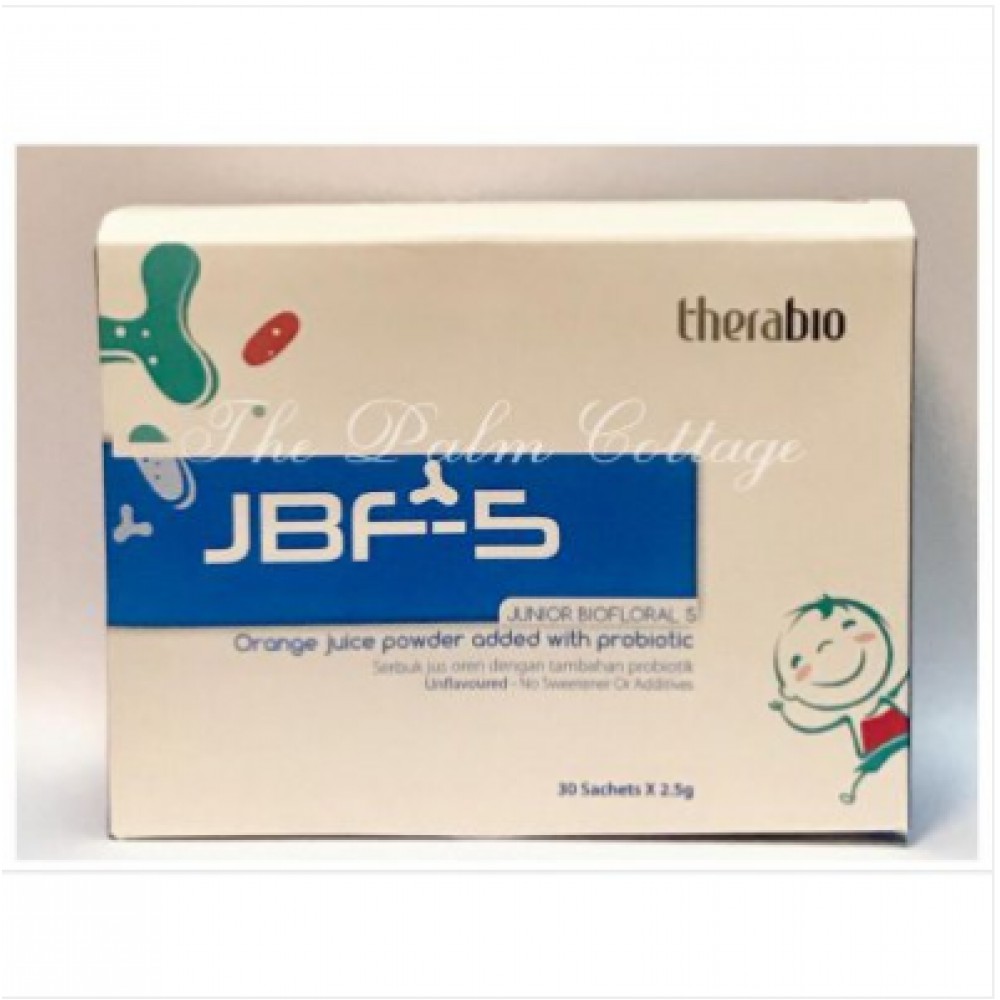 THERABIO JUNIOR BIOFLORA 5 (JBF-5) 30sachets x 2.5g Expiry JUL 2021 THERABIO JUNIOR BIOFLORA 5 (JBF-5) 30sachets x 2.5g Expiry JUL 2021