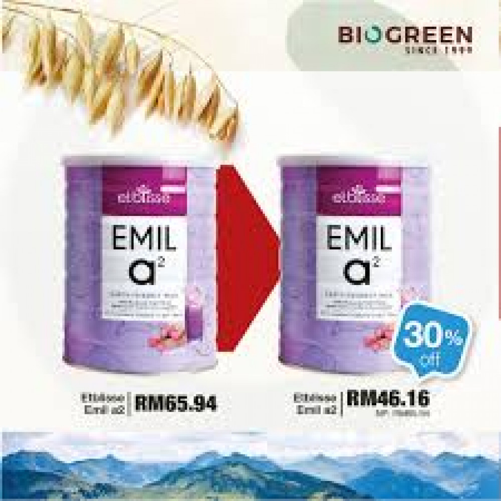 Etblisse Earth Friendly Milk EMIL a2 700G PWP EMIL a2 30% OFF (Pack of 2 Tins) Etblisse Earth Friendly Milk EMIL a2 700G PWP EMIL a2 30% OFF (Pack of 2 Tins)