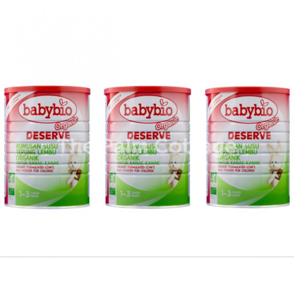 Babybio Deserve Formulated Cow’s Milk for Children (1-3 years) 900g x 3tins Babybio Deserve Formulated Cow’s Milk for Children (1-3 years) 900g x 3tins