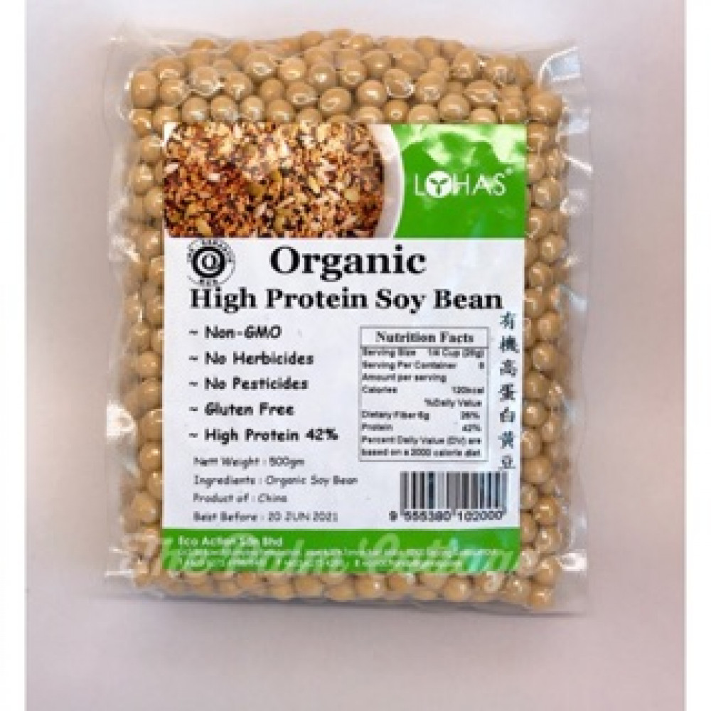 LOHAS Organic High Protein Soy Bean 有机高蛋白黄豆 500g LOHAS Organic High Protein Soy Bean 有机高蛋白黄豆 500g